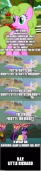 Size: 500x2040 | Tagged: safe, edit, edited screencap, screencap, daisy, flower wishes, holly dash, twilight sparkle, g4, comic, in memoriam, little richard, rest in peace, screencap comic, song reference, tutti frutti (song)