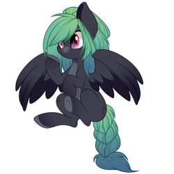 Size: 2000x2000 | Tagged: safe, artist:takan0, oc, oc only, pegasus, pony, braided tail, female, high res, mare, simple background, solo, transparent background