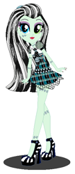 Size: 256x590 | Tagged: safe, artist:cookiechans2, artist:machakar52, equestria girls, g4, barely eqg related, base used, clothes, crossover, equestria girls style, equestria girls-ified, frankenstein, frankie stein, high heels, mattel, monster high, shoes, stitched body