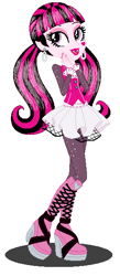 Size: 254x582 | Tagged: safe, artist:cookiechans2, artist:machakar52, vampire, equestria girls, g4, barely eqg related, base used, clothes, crossover, cute, cute little fangs, draculaura, ear piercing, earring, equestria girls style, equestria girls-ified, fangs, high heels, jewelry, mattel, monster high, piercing, shoes