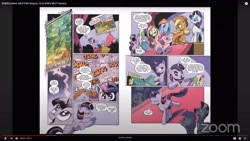 Size: 2560x1440 | Tagged: safe, artist:andypriceart, edit, edited screencap, screencap, applejack, bon bon, capper dapperpaws, fluttershy, lyra heartstrings, pinkie pie, rainbow dash, rarity, spike, star swirl the bearded, sweetie drops, twilight sparkle, zecora, abyssinian, alicorn, earth pony, pegasus, pony, unicorn, zebra, g4, idw, spoiler:comic, spoiler:comic89, spoiler:comicseason10, comic, daily affirmations with stuart smalley, female, male, mane six, map of equestria, mare, saturday night live, screencap comic, twilight sparkle (alicorn)