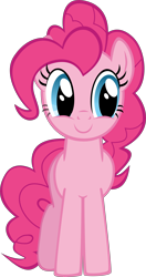 Size: 6083x11563 | Tagged: safe, artist:ace play, pinkie pie, earth pony, pony, daring don't, g4, absurd resolution, c:, cute, diapinkes, female, looking at something, simple background, smiling, solo, standing, transparent background, vector
