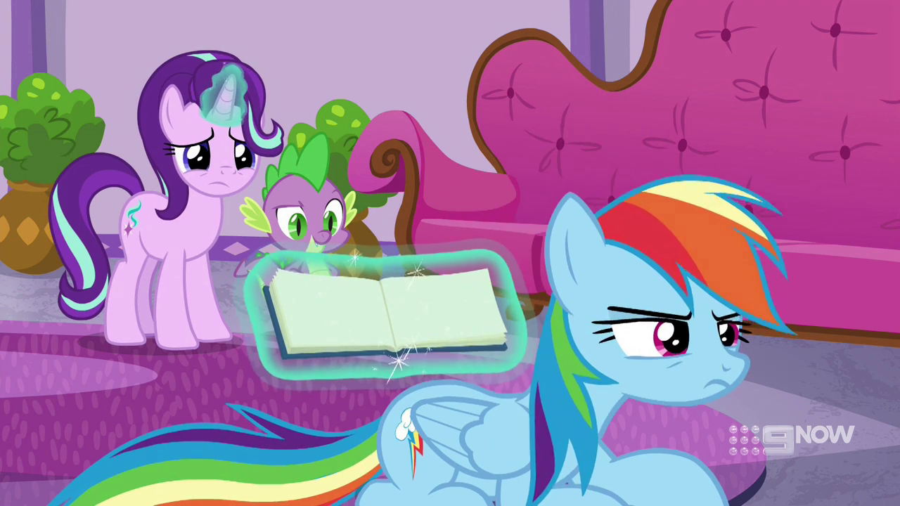 2344981 Safe Screencap Rainbow Dash Spike Starlight Glimmer Deep Tissue Memories 4582