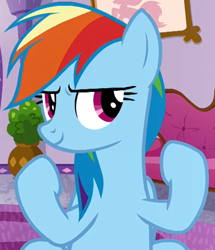 Size: 828x964 | Tagged: safe, screencap, rainbow dash, pegasus, pony, deep tissue memories, g4, my little pony: friendship is forever, cropped, female, mare, solo