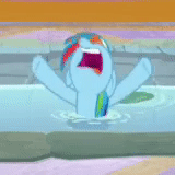 Size: 160x160 | Tagged: safe, screencap, rainbow dash, deep tissue memories, g4, my little pony: friendship is forever, animated, cropped, female, gif