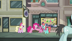 Size: 1920x1080 | Tagged: safe, screencap, bruce mane, luckette, pinkie pie, ruby pinch, strawberry ice, g4, the gift of the maud pie, female, filly, walking