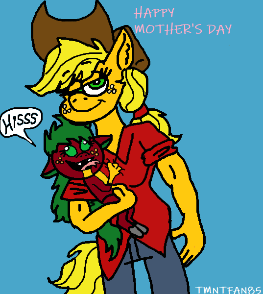 Safe Artist Tmntfan Applejack Oc Oc Apple Scorch