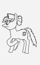 Size: 640x1047 | Tagged: safe, artist:php149, nurse redheart, earth pony, pony, g4, exhausted, female, hungry, mare, monochrome, starving, stomach growl, stomach noise