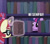 Size: 583x515 | Tagged: safe, edit, edited screencap, screencap, moondancer, twilight sparkle, alicorn, pony, amending fences, g4, book, bookshelf, caption, cropped, duo, image macro, senpai, text, twilight sparkle (alicorn)