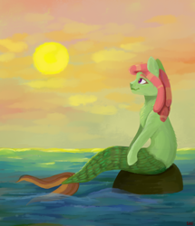 Size: 1720x2000 | Tagged: safe, artist:ske, tree hugger, seapony (g4), g4, female, seaponified, solo, species swap