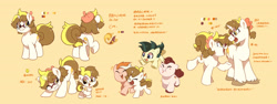 Size: 4000x1500 | Tagged: safe, artist:drtuo4, oc, oc only, oc:dr tuo, earth pony, pegasus, pony, unicorn, reference sheet