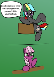 Size: 1024x1461 | Tagged: safe, artist:platinumdrop, cheerilee, oc, oc:grey disc, g4, colt, comic, female, filly, gradient background, male, simple background, speech bubble