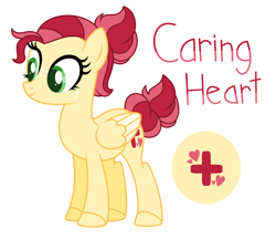 Size: 2640x2280 | Tagged: safe, artist:amazingly-gay-evan, artist:mint-light, oc, oc only, oc:caring heart, pegasus, pony, base used, cutie mark, female, freckles, high res, mare, offspring, parent:big macintosh, parent:fluttershy, parents:fluttermac, simple background, solo, white background