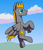 Size: 1744x2048 | Tagged: safe, artist:platinumdrop, oc, oc only, oc:platinumdrop, pegasus, pony, flying, male, solo, stallion