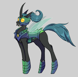 Size: 2815x2769 | Tagged: safe, artist:1an1, idw, queen chrysalis, changeling, changeling queen, fiendship is magic, g4, armor, female, high res
