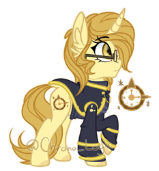 Size: 437x469 | Tagged: safe, artist:chrono_logic, oc, oc only, oc:chronologic disorder, pony, unicorn, clothes, female, glasses, long ears, mare, robe, simple background, solo, sweater, time, transparent background, wizard