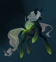 Size: 1964x2160 | Tagged: safe, artist:yanisfucker, oc, oc only, pony, unicorn, abstract background, concave belly, long hair, solo