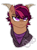 Size: 316x429 | Tagged: safe, artist:chrono_logic, oc, oc only, oc:rigel starstream, goat, clothes, freckles, horns, lab coat, male, simple background, solo, stallion, sweater, transparent background, unamused