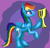 Size: 286x277 | Tagged: safe, artist:platinumdrop, rainbow dash, pony, g4, female, flockmod, solo