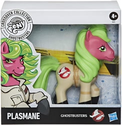 Size: 1455x1500 | Tagged: safe, plasmane, earth pony, pony, g1, clothes, crossover, crossover collection, female, ghostbusters, irl, mare, packaging, photo, ponified, toy