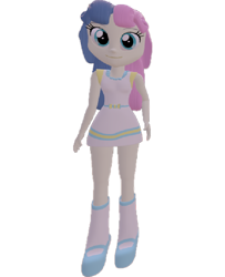 Size: 586x720 | Tagged: safe, artist:topsangtheman, bon bon, sweetie drops, equestria girls, g4, 3d, female, simple background, solo, source filmmaker, transparent background