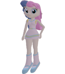 Size: 633x720 | Tagged: safe, artist:topsangtheman, bon bon, sweetie drops, equestria girls, g4, 3d, female, looking at you, simple background, solo, source filmmaker, transparent background