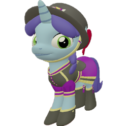 Size: 726x720 | Tagged: safe, artist:topsangtheman, spring rain, pony, unicorn, g4, 3d, clothes, female, hat, looking at you, simple background, solo, source filmmaker, staring into your soul, transparent background, uniform