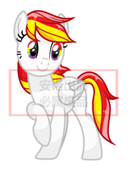 Size: 692x864 | Tagged: safe, artist:anno酱w, oc, oc only, pegasus, pony, base used, commission, obtrusive watermark, solo, watermark