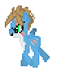 Size: 100x100 | Tagged: safe, artist:savageshark, oc, oc only, oc:savage shark, original species, shark, shark pony, animated, fin, gif, male, pixel art, scar, simple background, smiling, solo, transparent background, walking