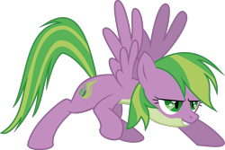 Size: 6796x4533 | Tagged: safe, artist:shadowdashthebat, spike, pegasus, pony, g4, absurd resolution, male, ponified, ponified spike, simple background, solo, species swap, transparent background, vector