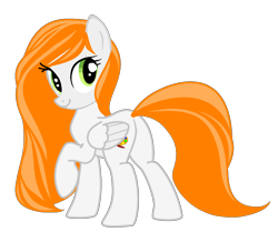 Size: 1273x1065 | Tagged: safe, artist:agdistis, oc, oc only, oc:ginger peach, pegasus, pony, butt, drawthread, green eyes, looking back, orange hair, pegasus oc, plot, simple background, solo, transparent background, wings