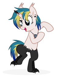 Size: 2270x2990 | Tagged: safe, artist:dave, oc, oc only, oc:saber, pony, unicorn, werewolf, high res, simple background, solo, transparent background, vector