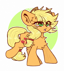 Size: 2000x2200 | Tagged: safe, artist:etoz, applejack, earth pony, pony, g4, butt fluff, chest fluff, chibi, ear fluff, female, fluffy, freckles, high res, mare, open mouth, simple background, sketch