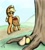 Size: 1024x1138 | Tagged: safe, alternate version, artist:tunrae, applejack, earth pony, pony, g4, apple, bag, digital art, female, food, hat, implied bright mac, implied pear butter, pear, saddle bag, solo, tree, walking