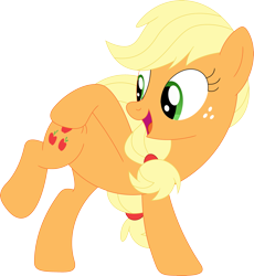 Size: 3259x3539 | Tagged: safe, artist:porygon2z, applejack, earth pony, pony, g4, cute, female, high res, jackabetes, simple background, solo, transparent background