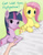 Size: 967x1250 | Tagged: safe, artist:dannylim86, fluttershy, twilight sparkle, human, pony, unicorn, g4, 2012, bed, get well soon, pony confession, unicorn twilight