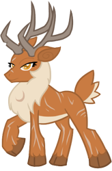 Size: 355x541 | Tagged: safe, artist:notorious dogfight, oc, oc only, oc:rangifera, deer, reindeer, fanfic:the needle, fanfic art, simple background, solo, transparent background