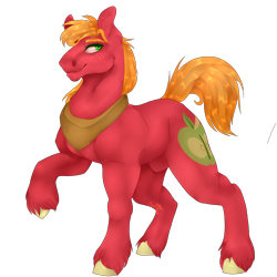 Size: 2500x2500 | Tagged: safe, artist:copshop, big macintosh, earth pony, pony, g4, high res, male, muscles, nudity, raised hoof, sheath, simple background, solo, transparent background
