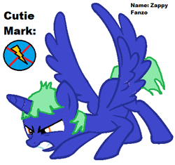 Size: 441x414 | Tagged: safe, oc, oc:zappy fanzo, alicorn, pony, alicorn oc, angry, horn, wings