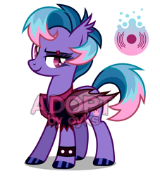 Size: 3000x3300 | Tagged: safe, artist:oyks, oc, bat pony, pony, adoptable, high res