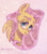 Size: 523x588 | Tagged: safe, artist:derrorro, fluttershy, pegasus, pony, g4, abstract background, bust, cute, female, lidded eyes, looking at you, mare, portrait, shyabetes, solo, three quarter view, wings