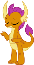 Size: 3190x6001 | Tagged: safe, artist:memnoch, smolder, dragon, g4, dragoness, eyes closed, female, hand on belly, simple background, solo, transparent background, vector