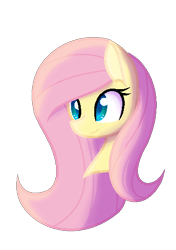 Size: 364x516 | Tagged: safe, artist:nightshade-warroir, fluttershy, pony, g4, bust, colored pupils, female, mare, portrait, simple background, solo, transparent background