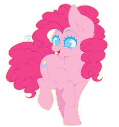 Size: 1024x1097 | Tagged: safe, artist:starshame, pinkie pie, earth pony, pony, cute, diapinkes, ear fluff, female, mare, no pupils, open mouth, simple background, solo, transparent background