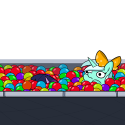 Size: 2250x2250 | Tagged: safe, artist:tjpones, part of a set, lyra heartstrings, twilight sparkle, pony, unicorn, g4, ball pit, bow, duo, female, high res, mare, simple background, twiggie, white background