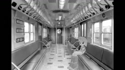 Size: 1334x750 | Tagged: safe, artist:topsangtheman, cloud kicker, pony, equestria girls, g4, 3d, black and white, grayscale, irl, looking at you, monochrome, new york city, new york city subway, photo, ponies in real life, sitting, solo, source filmmaker