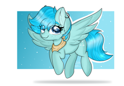 Size: 5787x3996 | Tagged: safe, artist:janelearts, oc, oc only, pegasus, pony, absurd resolution, commission, cute, ear piercing, earring, female, flying, freckles, jewelry, mare, ocbetes, piercing, simple background, solo, white background