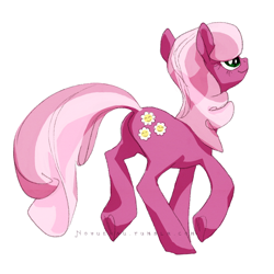 Size: 800x800 | Tagged: safe, artist:novuerau, cheerilee, earth pony, pony, g4, butt, female, flowerbutt, mare, plot, simple background, solo, white background