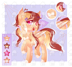 Size: 1518x1401 | Tagged: safe, artist:marsi_mason, bat pony, pony, color palette, ear fluff, fangs, female, obtrusive watermark, reference sheet, simple background, toyhouse, toyhouse watermark, watermark