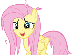 Size: 8950x6800 | Tagged: safe, artist:andoanimalia, fluttershy, pegasus, pony, g4, she talks to angel, female, messy mane, simple background, solo, transparent background, vector